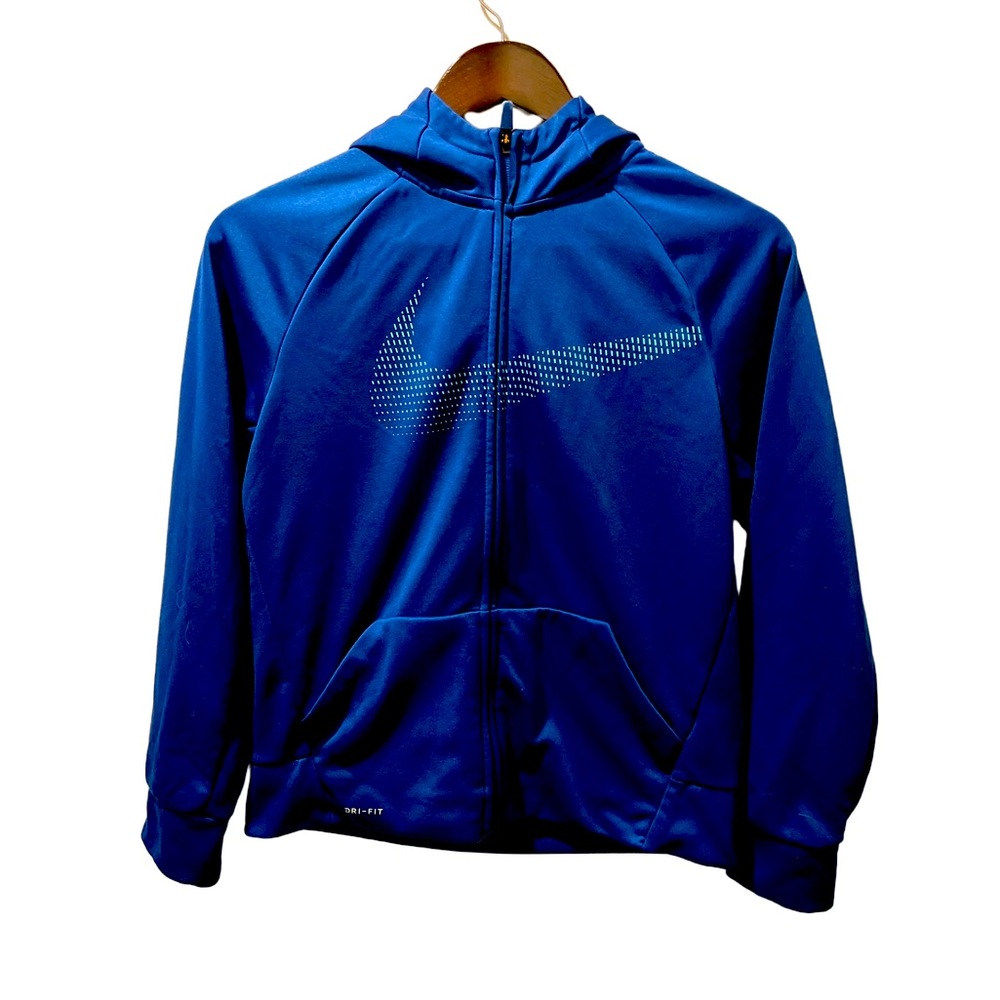 Nike • Logo Full Zip Up Hoodie • Boys Size Large • Blue • Great Condition.